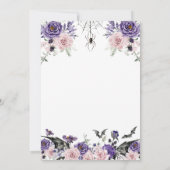 フローラバラゴシック体ロマンチック結婚ハロウィーン セーブザデート (裏面)