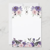 フローラバラゴシック体ロマンチック結婚ハロウィーン セーブザデート (裏面)