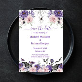 フローラバラゴシック体ロマンチック結婚ハロウィーン セーブザデート