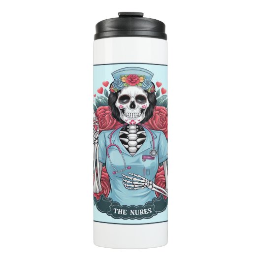 フローラバラスケルトンナースタロットカードハロウィーンEs タンブラー (正面)