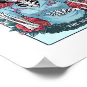 フローラバラスケルトンナースタロットカードハロウィーンEs ポスター (角)