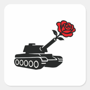 フローラバラタンクアンチ戦争平和主義 スクエアシール