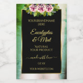 フローラバラティール(緑がかった色)大理石および黒の製品ラベル フードラベル (シングルラベル)