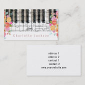 フローラバラデコーピアニスト音楽 名刺 (正面/裏面)