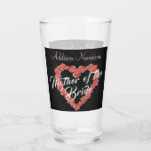 フローラバラハートモノグラムウェディングパーティキープサケ タンブラーグラス (裏面)