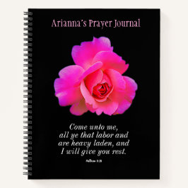 フローラバラパーソナライズされた聖なる書物、 経典仕訳帳 ノートブック