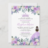 フローラバラパープルキンセアニェラ招待状 招待状 (正面)