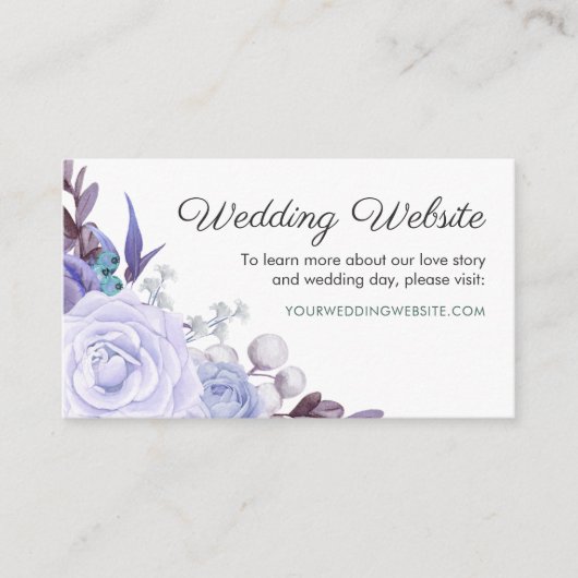 フローラバラパープ離れルリース結婚ズWebサイト エンクロージャーカード (正面)