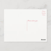 フローラバラピンクと緑の花 – Hello Love ポストカード (裏面)