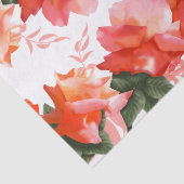 フローラバラピンクコーラルフラワーティッシュペーパー 薄葉紙 (詳細)