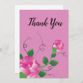 フローラバラピンクサンキューカード シーズンカード (正面/裏面)