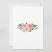 フローラバラピンク&グリーンバースデーパーティーの招待 招待状 (裏面)