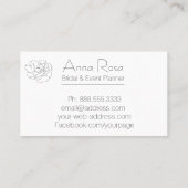 *~*フローラバラピーニーパステルブルーピンクウォーター色 名刺 (裏面)