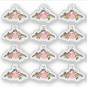 フローラバラファッション衣服掛けファッションクローゼット シール (正面)