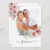 フローラバラフォトテーブル番号 招待状 (正面/裏面)