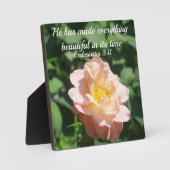 フローラバラフォト感動的文字Ecclesiastes フォトプラーク (正面)