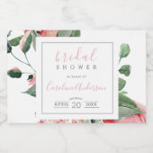 フローラバラブライダルシャワーミニきらめくワインボット スパークリングワインラベル (シングルラベル)