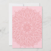 フローラバラブラウンインディアンガールハーフサリー式 招待状 (裏面)