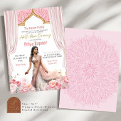 フローラバラブラウンインディアンガールハーフサリー式 招待状