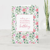 フローラバラブルーミングワンダフル誕生日 カード (正面)