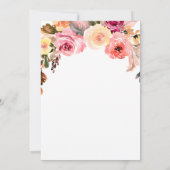 フローラバラベビーシャワーの開花水彩ベビー 招待状 (裏面)