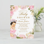 フローラバラベビープリンセス女の子ベビーシャワー 招待状 (スタンド正面)