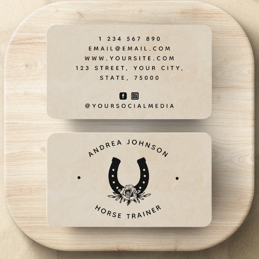 フローラバラホースシューファームランチ乗馬インストラクター 名刺