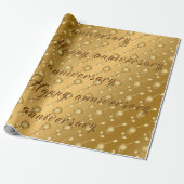 フローラバララグジュアリーハッピー金ゴールド50周年記念 ラッピングペーパー (アンロールド)