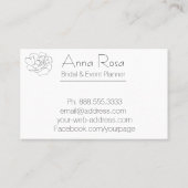 *~*フローラバララベンダー&ピンクパステルウォーターカラー 名刺 (裏面)