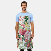 フローラバラヴィンテージ春ガーデン エプロン (着用した状態)