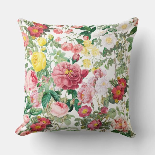 フローラバラヴィンテージ春ガーデン クッション (正面)
