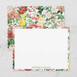 フローラバラヴィンテージ春ガーデン ノートカード