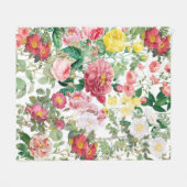 フローラバラヴィンテージ春ガーデン フリースブランケット (正面(横))