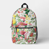フローラバラヴィンテージ春ガーデン プリントバックパック (正面)