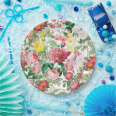 フローラバラヴィンテージ春ガーデン ペーパープレート (パーティー)