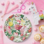 フローラバラヴィンテージ春ガーデン ペーパープレート (パーティー)