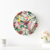 フローラバラヴィンテージ春ガーデン ラージ壁時計 (ホーム)