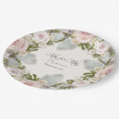 フローラバラ多肉質の葉ミセス結婚ズ ペーパープレート (アングル)