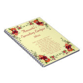 フローラバラ支出元帳予算ノートブック ノートブック (右側)