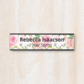 フローラバラ水の色ドアの標識名プレート サインプレート (正面)