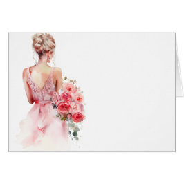 フローラバラ結婚のガウンのテーブルカード