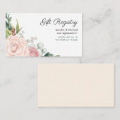フローラバラ緑化リース結婚のギフト登録原簿 エンクロージャーカード (正面/裏面)