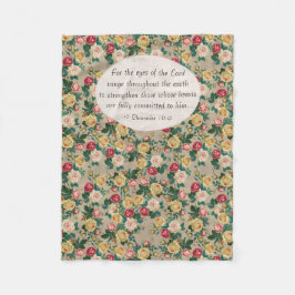 フローラバラ聖書聖句聖なる書物、 経典クリスチャン女性 フリースブランケット