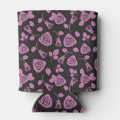 フローラバラ背景 缶クーラー (裏面)