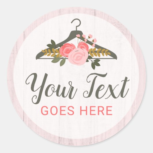 フローラバラ衣料掛けクローゼットファッションブティック ラウンドシール (正面)