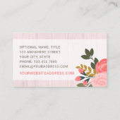 フローラバラ衣料掛けクローゼットファッションブティック 名刺 (裏面)