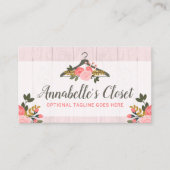 フローラバラ衣料掛けクローゼットファッションブティック 名刺 (正面)