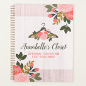 フローラバラ衣類ハンガークローゼットファッションブティック プランナー手帳 (正面)