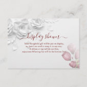 フローラバラ表示ブライダルウェディングシャワー エンクロージャーカード (正面)