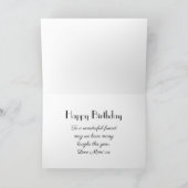 フローラバラ誕生日かわいらしフフェミニンラワー カード (内部)